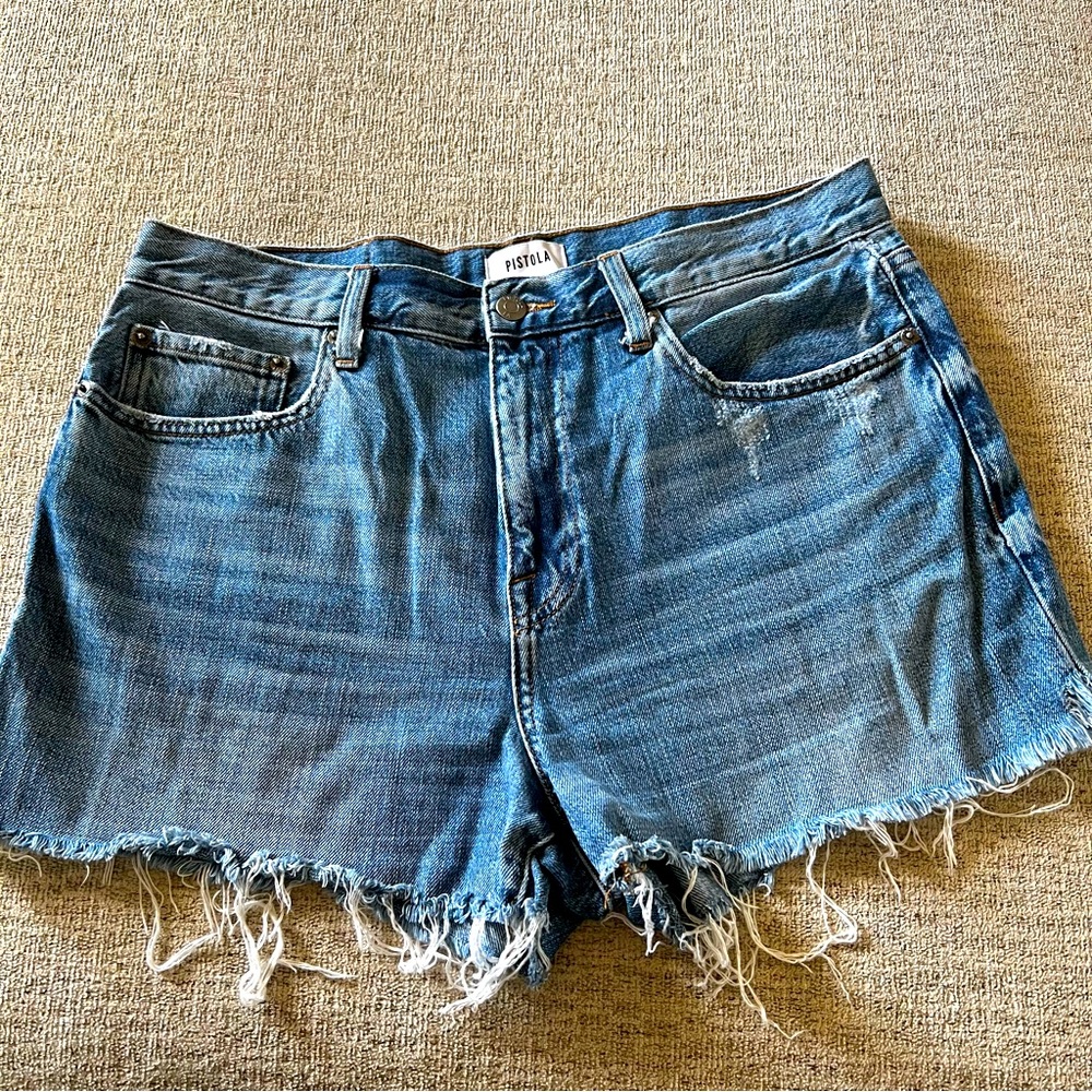 PISTOLA HIGHRISE JEAN SHORTS